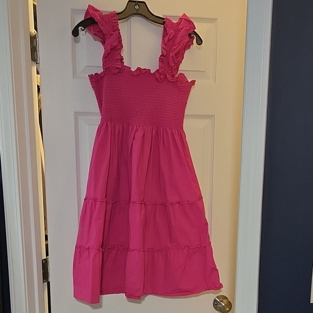 Hill House Fuchsia Ruffle Dress